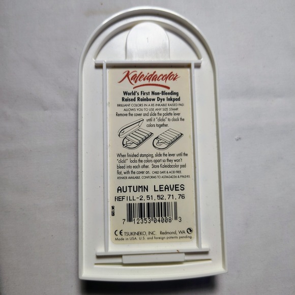 Kaleidacolor Autumn Leaves Raised Rainbow Dye Inkpad Stamp Pad Crafting Art - Picture 2 of 3